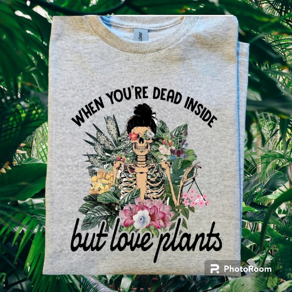 plant lady shirt dead inside but love plants cute popular trending